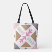 Tote Bag Conception géométrique moderne de courtepointe en (Dos)