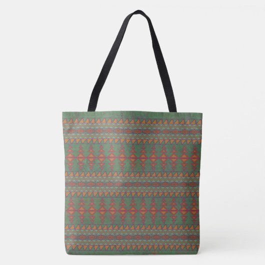 Tote Bag Conception géométrique verte Sagebrush Sud-Ouest (Devant)