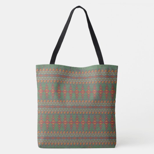 Tote Bag Conception géométrique verte Sagebrush Sud-Ouest (Dos)