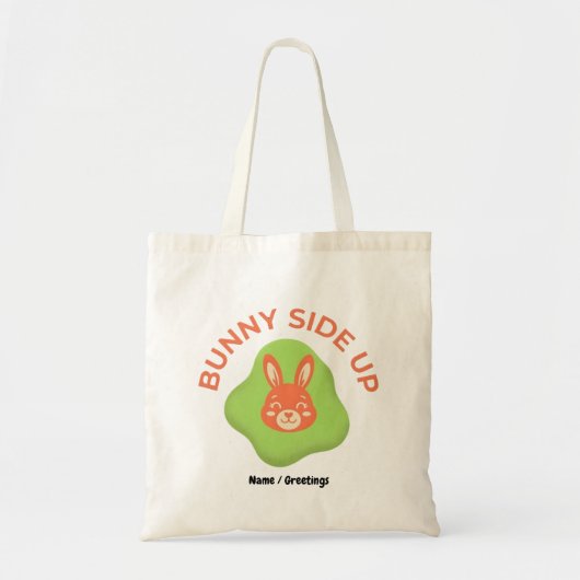 Tote Bag Conception Graphique d'Oeuf de Pâques Rétro Bunny (Devant)