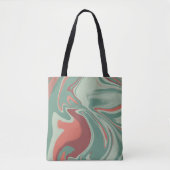 Tote Bag Conception graphique vert orange (Devant)