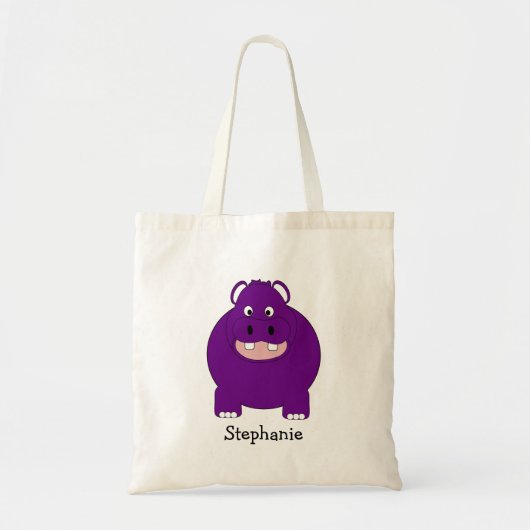 Tote Bag Conception Hippopotame Personnalisé (Devant)