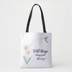 Tote Bag Conception Inspirante de Colibri de Pissenlit