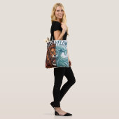 Tote Bag Conception Lion et vague d'eau de Combat ou de Flu (Sur le modèle)