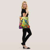 Tote Bag Conception magique de colibri aux tons bijoux (Sur le modèle)