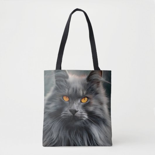 Tote Bag Conception majestueuse de portraits de chats long- (Devant)