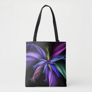 Tote Bag Conception mauve et bleue