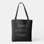 Tote Bag Conception mauve et bleue (Dos)