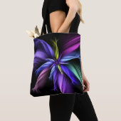 Tote Bag Conception mauve et bleue (De près)