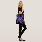 Tote Bag Conception mauve et bleue (Sur le modèle)