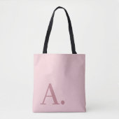 Tote Bag Conception minimale avec énorme Monogramme moderne (Devant)