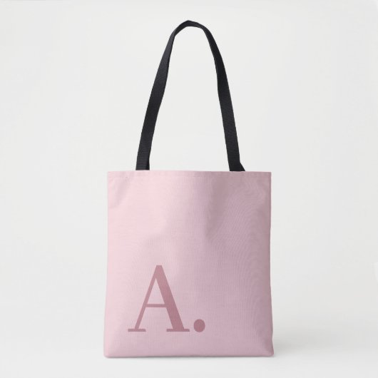 Tote Bag Conception minimale avec énorme Monogramme moderne (Devant)
