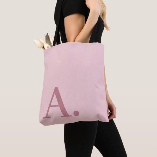 Tote Bag Conception minimale avec énorme Monogramme moderne (De près)