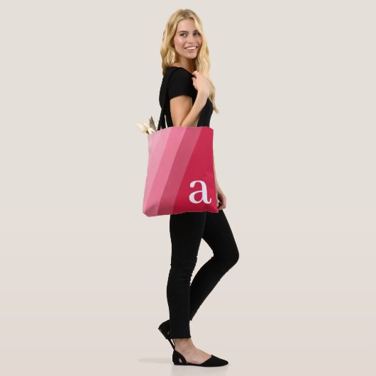Tote Bag Conception Minimale - Énorme Monogramme Moderne Ro (Sur le modèle)