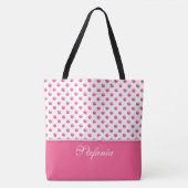 Tote Bag Conception moderne de rose abstrait de pois (Devant)