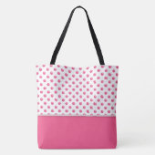 Tote Bag Conception moderne de rose abstrait de pois (Dos)