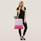 Tote Bag Conception moderne de rose abstrait de pois (Sur le modèle)