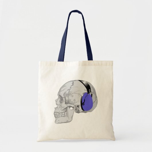 TOTE BAG CONCEPTION MODERNE D'UN HABIL AVEC TÉLÉPHONES BLEU (Devant)