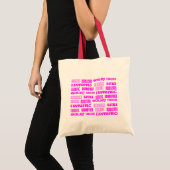 Tote Bag Conception moderne fraîche pour des mots de (Devant (produit))