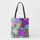 Tote Bag Conception Motif Abstraite dynamique (Devant)