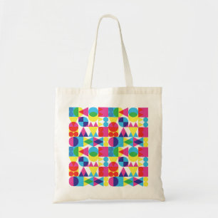 Tote Bag Conception motif géométrique Abstraite et colorée.