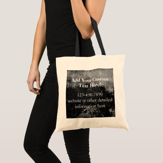 Tote Bag Conception noire grunge de finition de Faux de (Devant (produit))