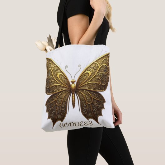 Tote Bag Conception papillon déesse (De près)