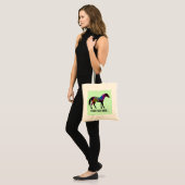 Tote Bag Conception personnalisée de cheval de course sur (Devant (modèle))