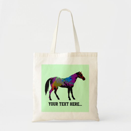 Tote Bag Conception personnalisée de cheval de course sur (Devant)