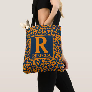 Tote Bag Conception personnalisée de feuilles orange