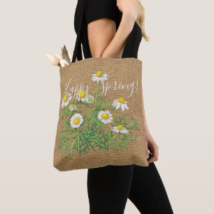 Tote Bag Conception personnalisée de fleurs de camomille sh