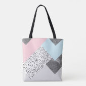 Tote Bag Conception pointillée par marbre en pastel de (Dos)