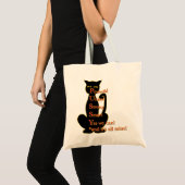 Tote Bag Conception puissante de chat de femme (Devant (produit))