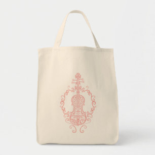Tote Bag Conception rose complexe de violon