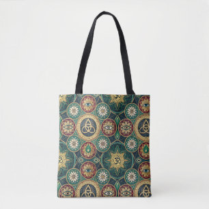 Tote Bag Conception Sacrée Mystique - Motif de Mandala Spir