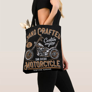 Tote Bag Conception sur mesure de moto artisanale vintage