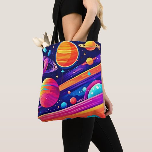 Tote Bag Conception symphonique cosmique dynamique (De près)