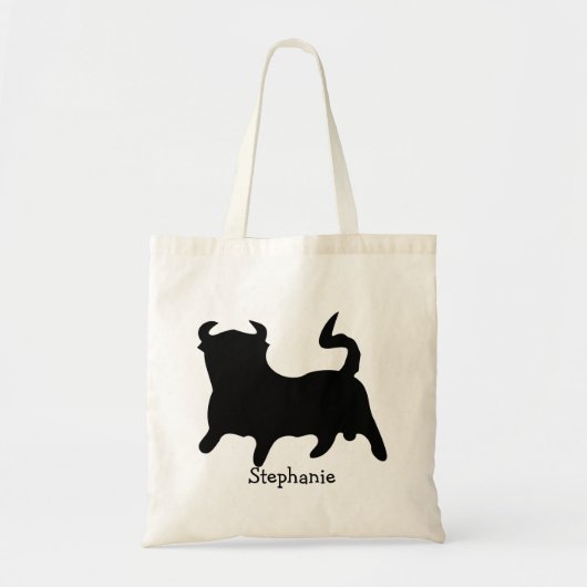 Tote Bag Conception Taureau Noir (Devant)