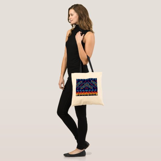 Tote Bag Conception tordue d'abrégé sur formes (Devant (modèle))