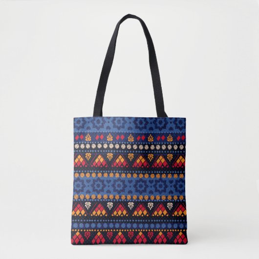 Tote Bag Conception Tribale : Motif multifonctionnel sans f (Devant)