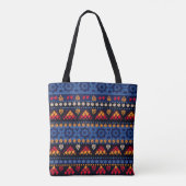Tote Bag Conception Tribale : Motif multifonctionnel sans f (Dos)