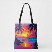 Tote Bag Conception Tropical Sunset Paradise (Devant)