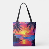 Tote Bag Conception Tropical Sunset Paradise (Dos)