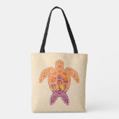 Tote Bag Conception Tropicale de la tortue de mer coucher d (Dos)