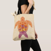 Tote Bag Conception Tropicale de la tortue de mer coucher d (De près)
