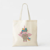Tote Bag Conception Unicorne Arc-en-ciel mignon (Dos)