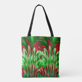 Tote Bag Conception verte et rouge de flammes  (Dos)
