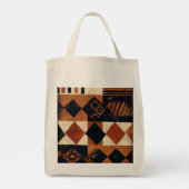 Tote Bag Conception verticale avec éléments africains (Dos)