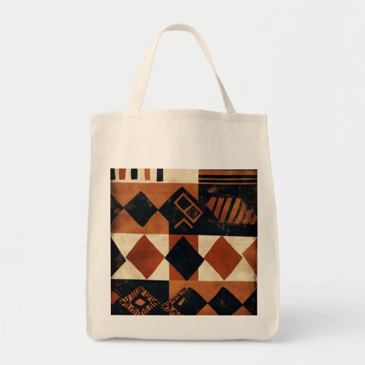 Tote Bag Conception verticale avec éléments africains (Devant)