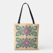 Tote Bag Conception vintage de crayon floral (Dos)
